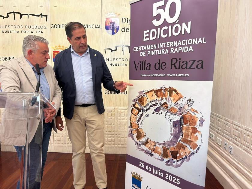 La Diputación de Segovia apoya de nuevo el Certamen Internacional de Pintura Rápida ‘Villa de Riaza’, que cumple este año su primer medio siglo de andadura