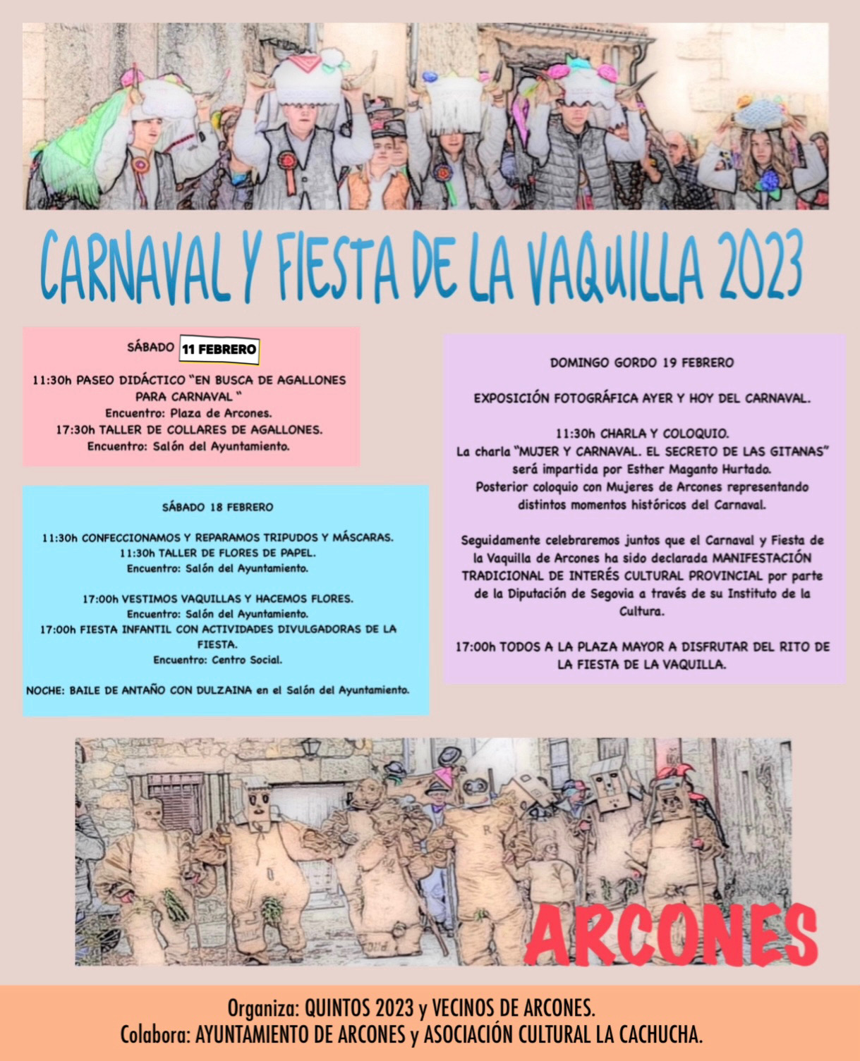 Carnaval y Fiesta de la Vaquilla 2023 en Arcones